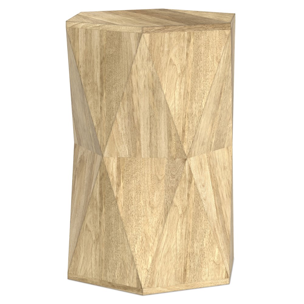 Mckinley 16 inch Wide Solid Wood Contemporary End Table in Natural, Assembled. Picture 2