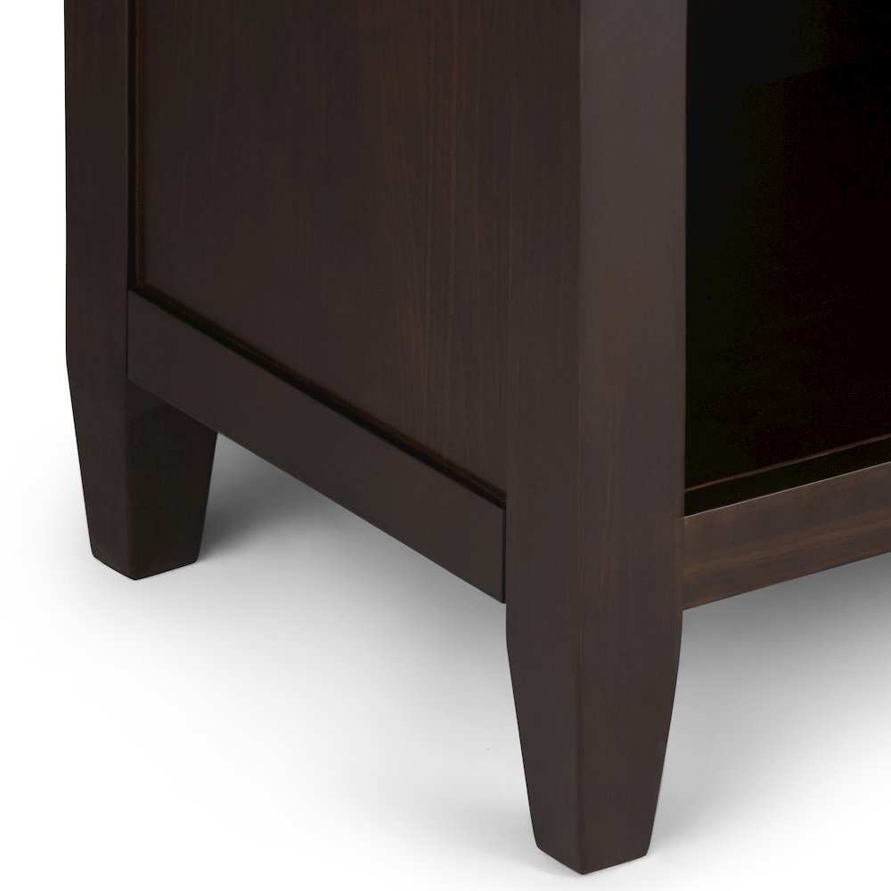 24 inch Solid Wood Transitional Bedside Table in Tobacco Brown (Set of 2). Picture 5