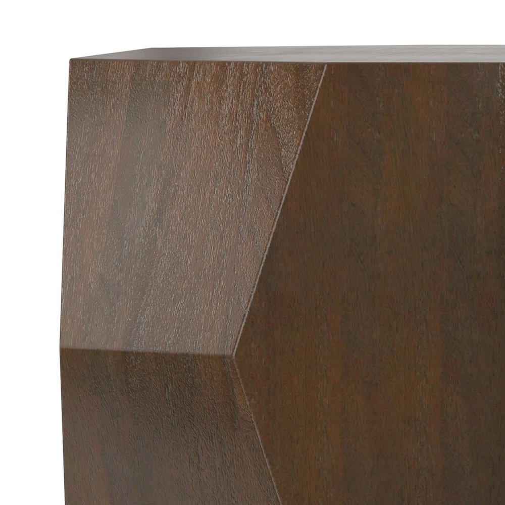 Eisley 39 inch Wide Acacia Wood Contemporary Coffee Table in Walnut, Assembled. Picture 3