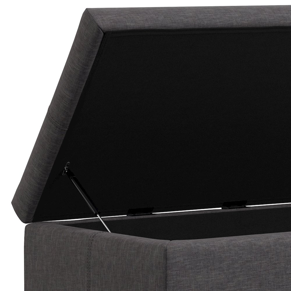48 inch Wide Contemporary Rectangle Rectangular Storage Ottoman. Picture 6