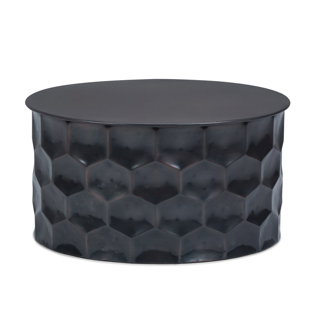 Whitney Metal Storage Coffee Table In Antique Bronze. Picture 1