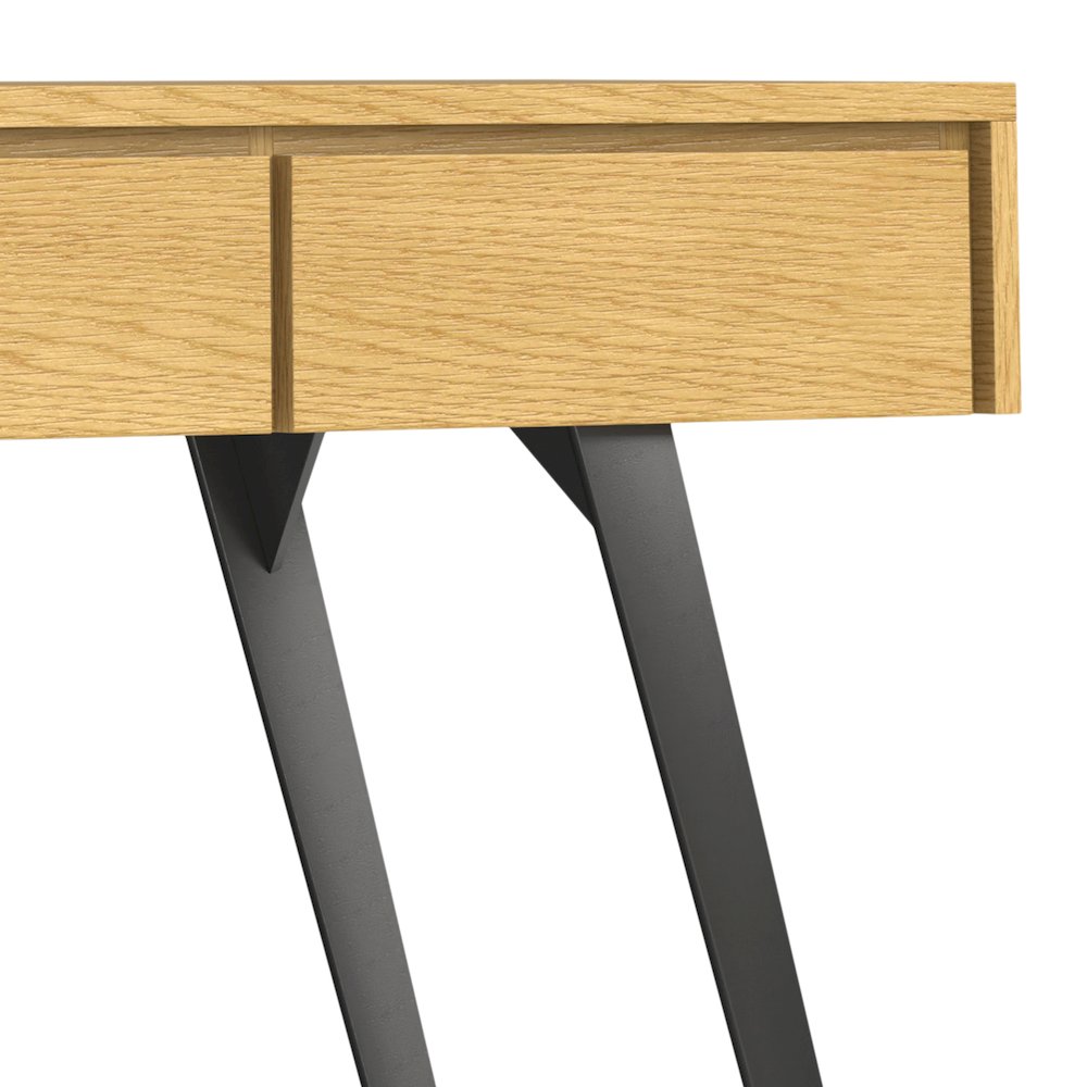 Lowry Console Sofa Table In Oak Veneer. Picture 2