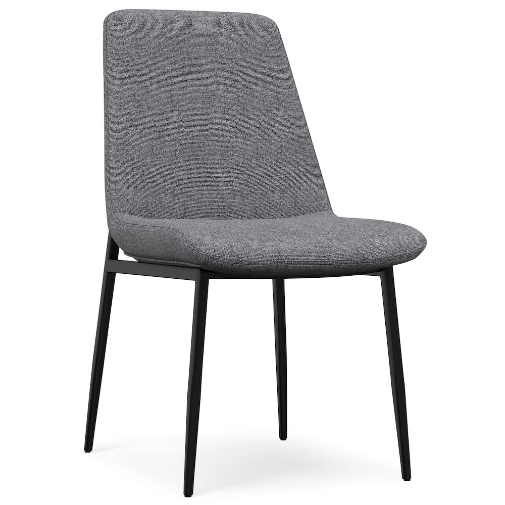 Savannah Dining Chair ( Set Of 2 ) In Grey Linen Look Fabric. Picture 2