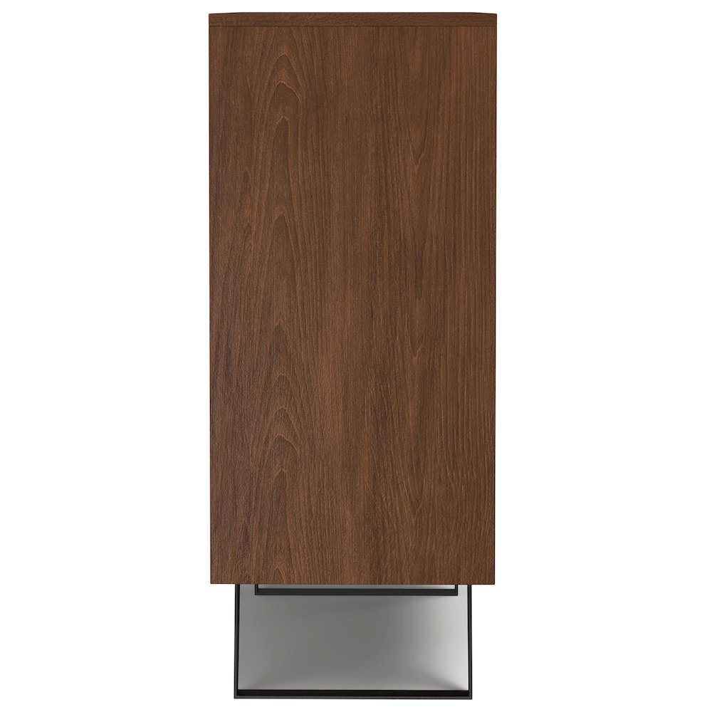 Lowry Solid Wood Medium Storage Cabinet In Walnut Veneer. Picture 3