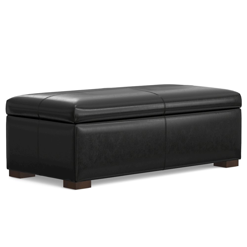 48 inch Wide Contemporary Rectangle Rectangular Storage Ottoman. Picture 1