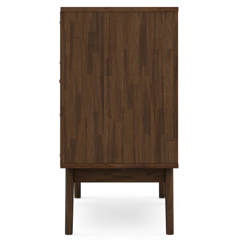 Clarkson Solid Acacia Wood Wine Cabinet In Rustic Natural Aged Brown. Picture 2