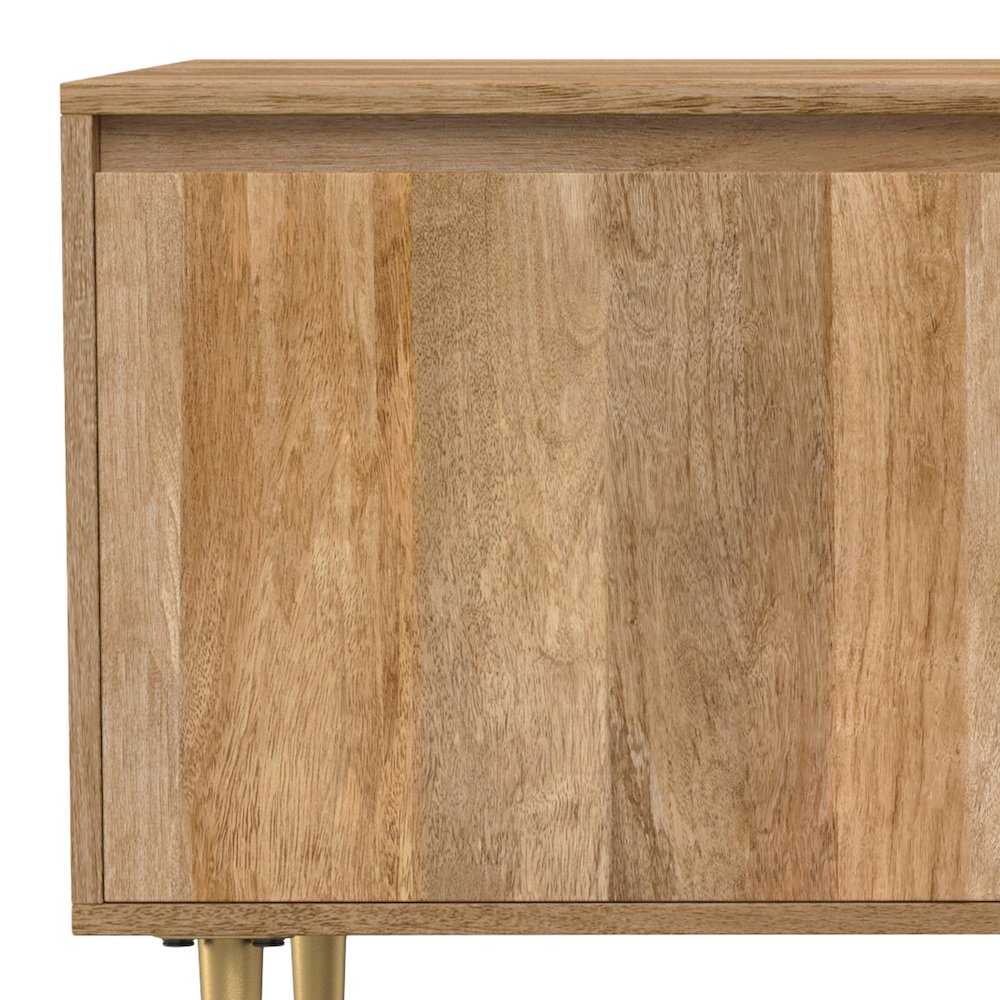 Fallon SOLID MANGO WOOD TV Media Stand in Natural For TVs up to 65 inches. Picture 10
