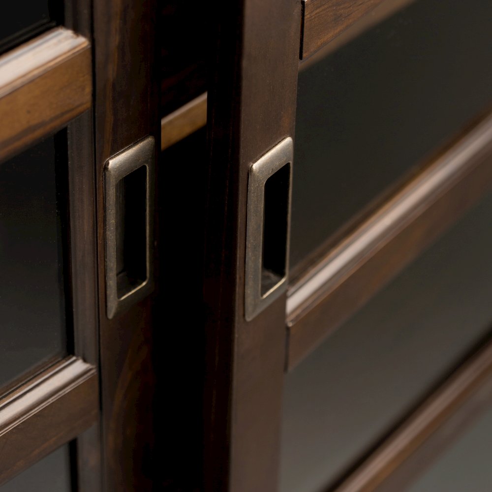 Burlington Solid Wood Medium Storage Cabinet In Mahogany Brown. Picture 3