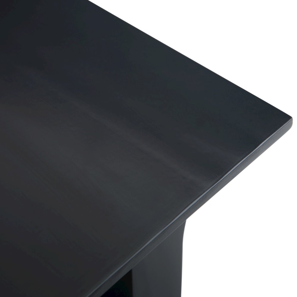 Acadian 14 inch Solid Wood Transitional Narrow Side Table in Black (Set of 2). Picture 3