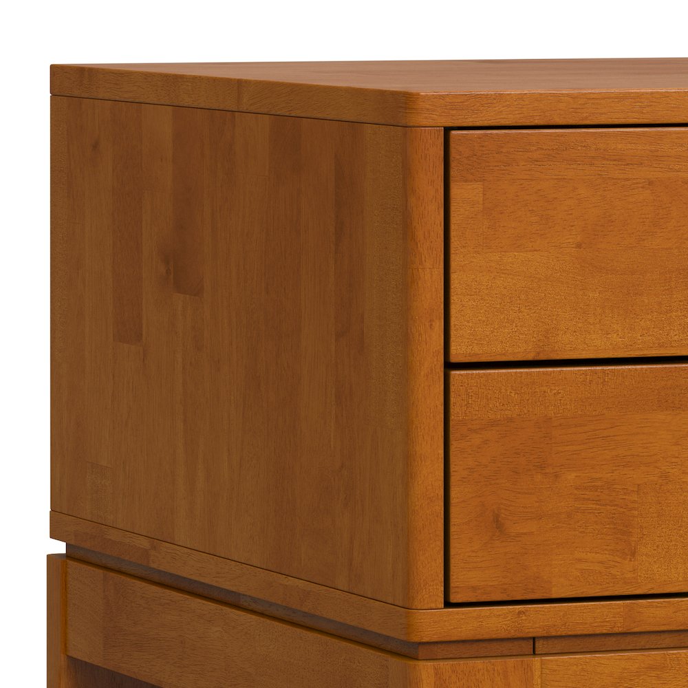 Harper Solid Hardwood End Table In Teak Brown. Picture 3