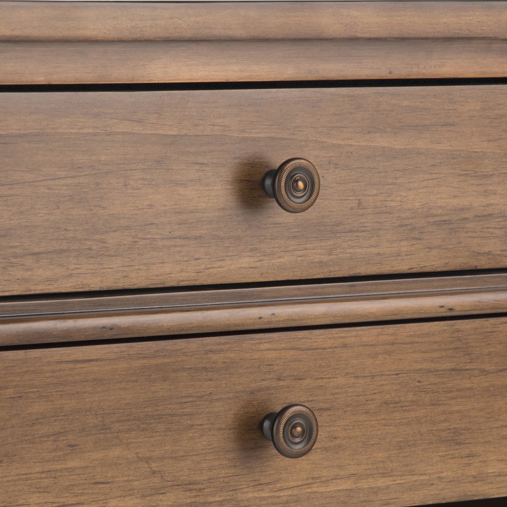 24 inch Solid Wood Bedside Table in Rustic Natural Aged Brown (Set of 2). Picture 5