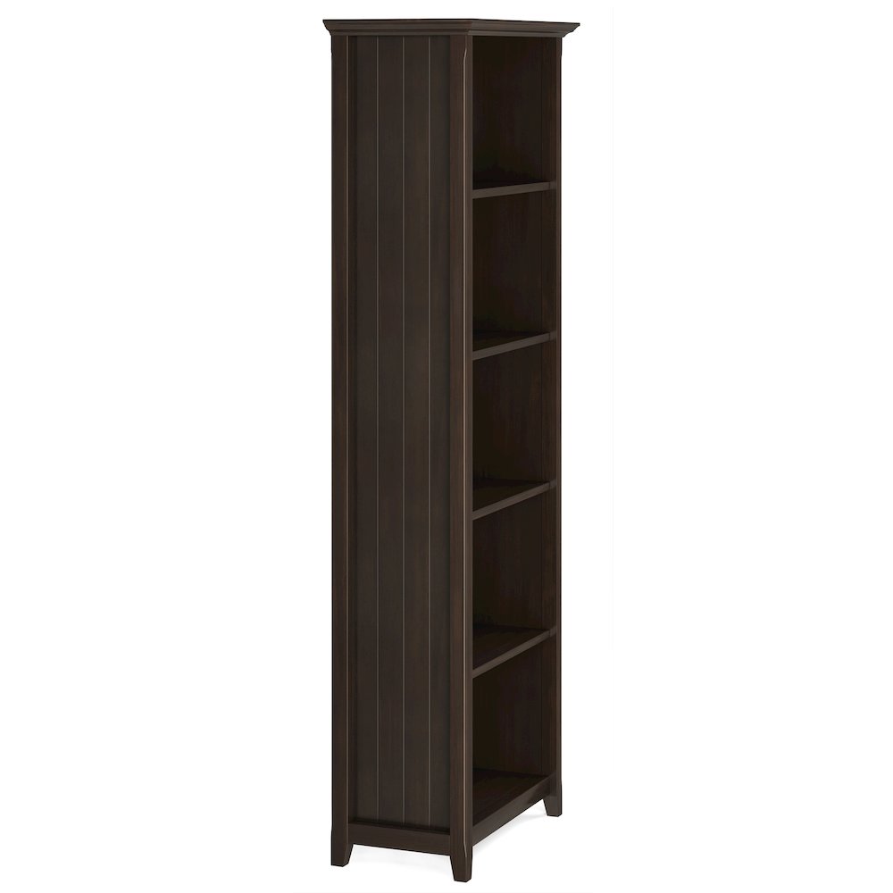 60"W TV Stand with Two 26"W 5 Shelf Bookcases in Brunette Brown (Set of 3). Picture 5
