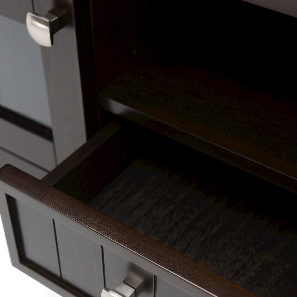 60 Inch Tv Media Stand In Brunette Brown For Tvs Up To 65 Inches. Picture 3