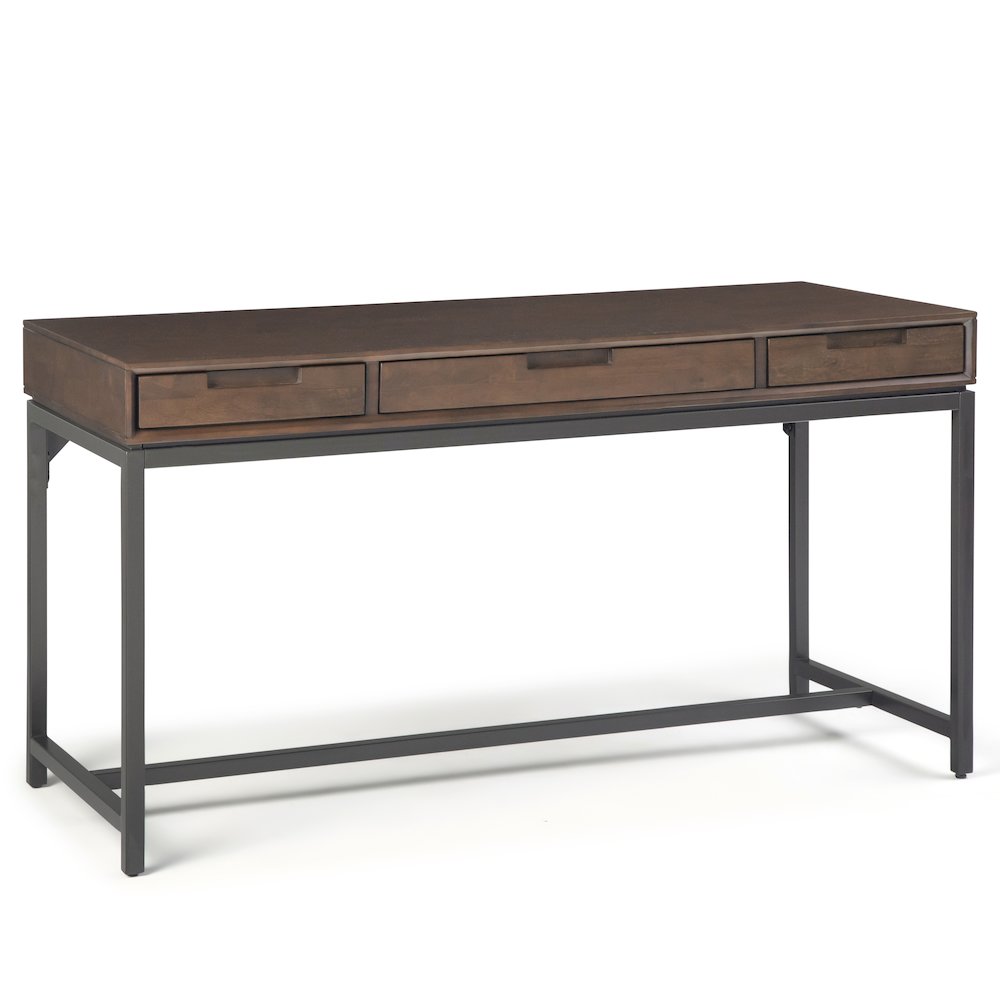 60 inch Wide Desk with 30 inch Wide Bookcase in Walnut Brown (Set of 2). Picture 2