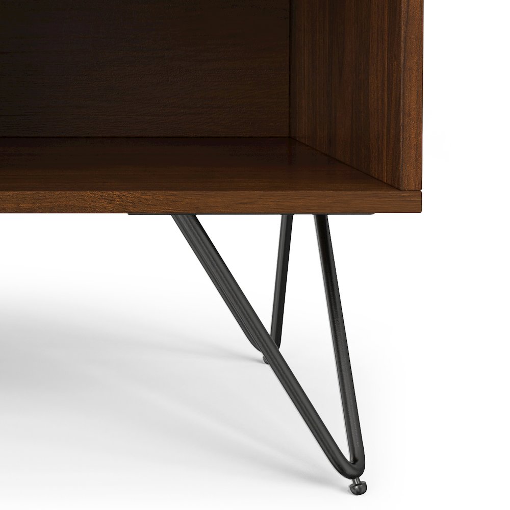 Hunter 20 inch Wide Industrial Modern Nightstand in Walnut Veneer. Picture 3