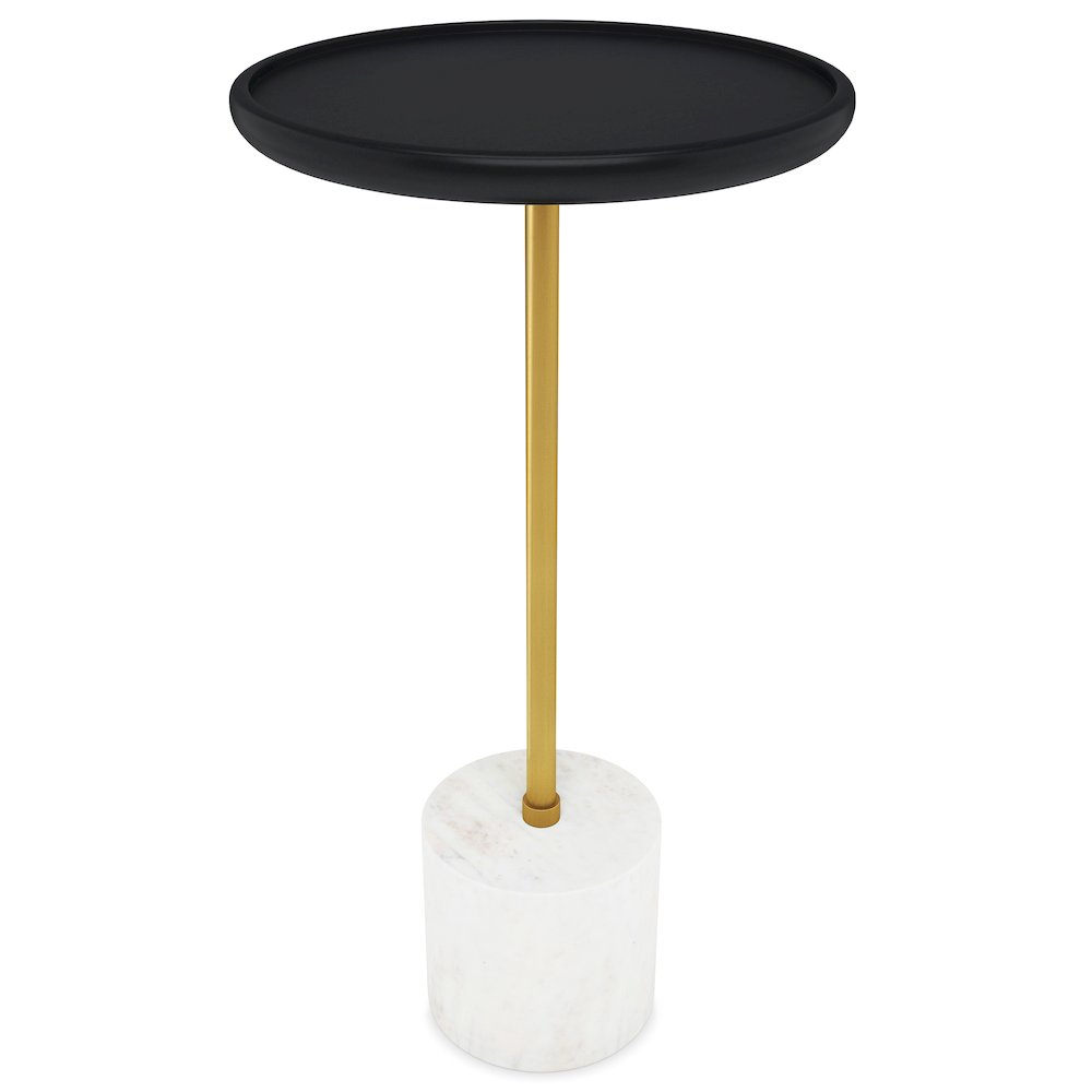 Turner Solid Mango Wood Side Table In Black. Picture 1