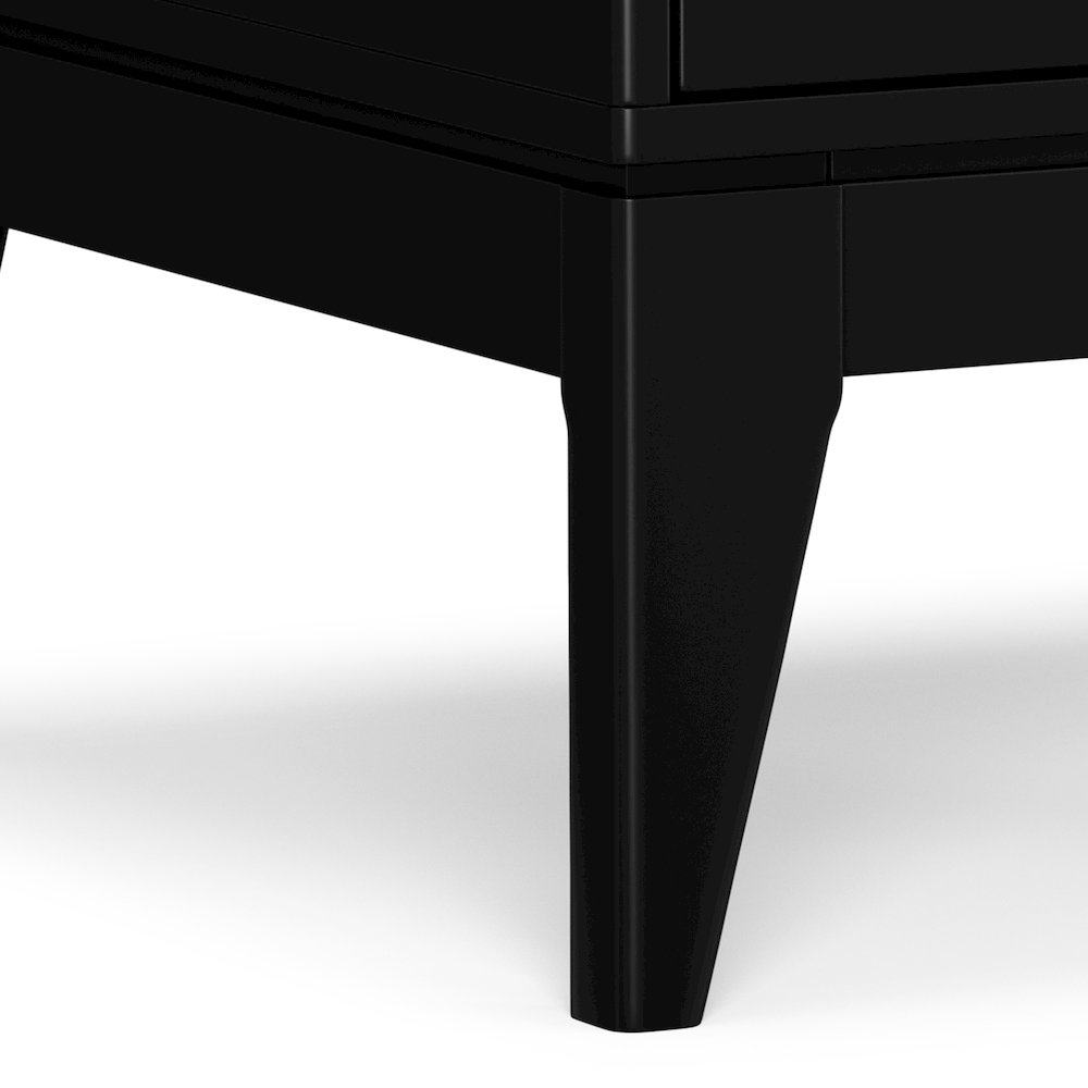 Harper 22 inch Wide Solid Wood Mid Century Modern End Table in Black. Picture 5