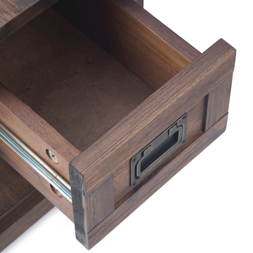 14 inch Solid Acacia Rustic Narrow Side Table (Set of 2). Picture 5