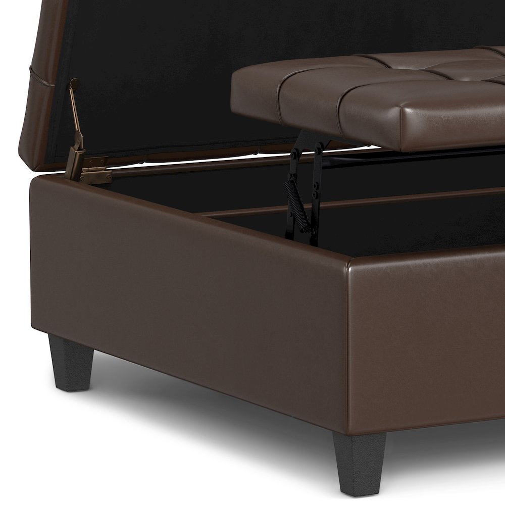 40 inch Wide Square Large Coffee Table Storage Ottoman. Picture 5
