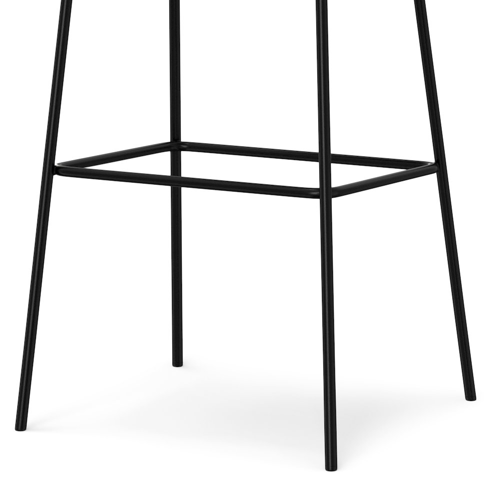 Mira Bar Stool In Distressed Slate Grey  Vegan Faux Leather. Picture 4