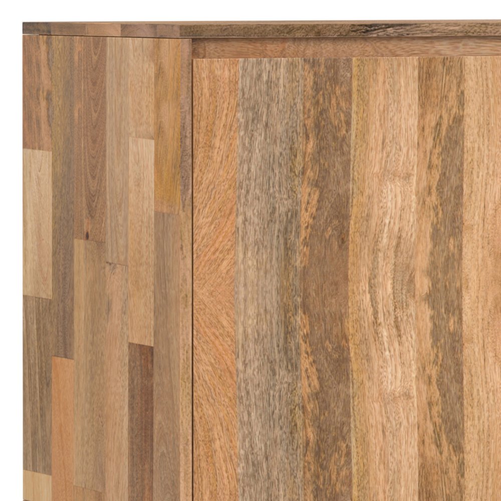 Hunter Solid Mango Wood 3 Door Sideboard Buffet In Natural. Picture 2