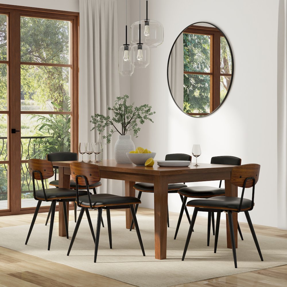 Eastwood Rectangle Dining Table In Walnut. Picture 2