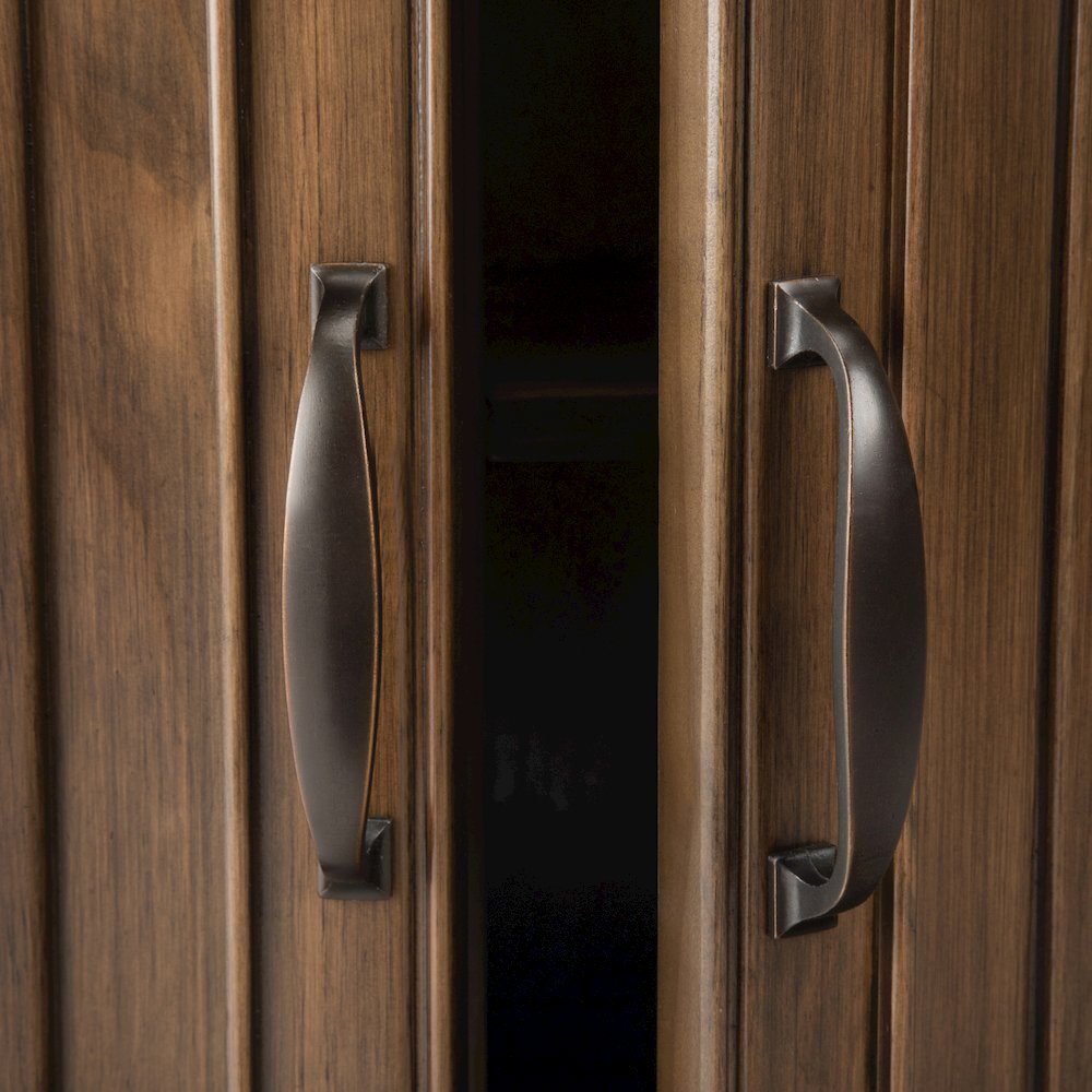 Connaught Solid Wood Entryway Storage Cabinet In Rustic Natural Aged Brown. Picture 2