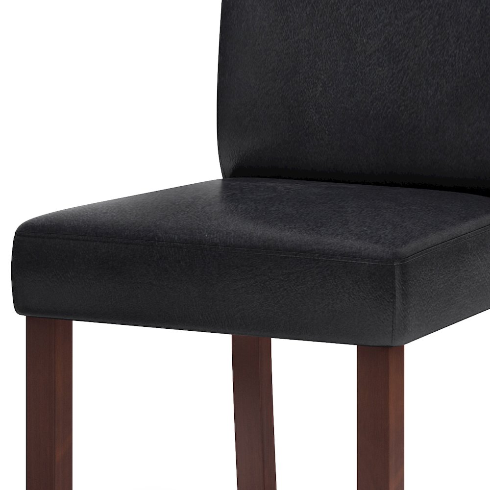 Acadian Solid Wood Parson Dining Chair (Set Of 2) In Distressed Black. Picture 2