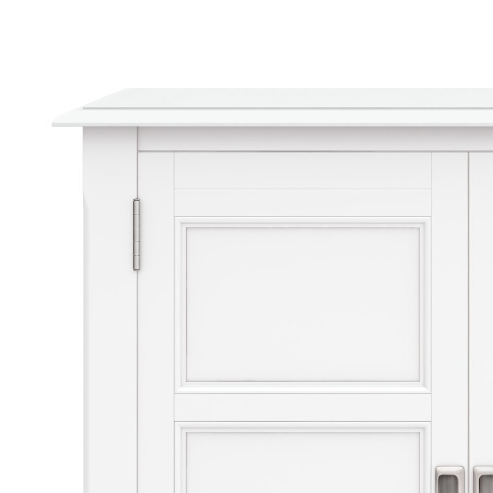 Burlington Solid Wood Low Storage Cabinet In White. Picture 2
