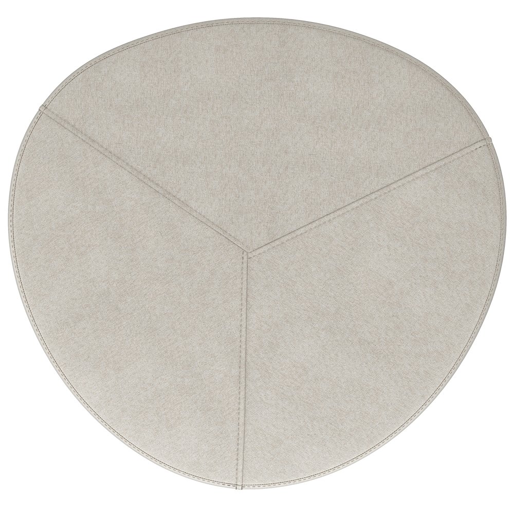 Moore Large Ottoman In Natural Linen Look Fabric. Picture 3
