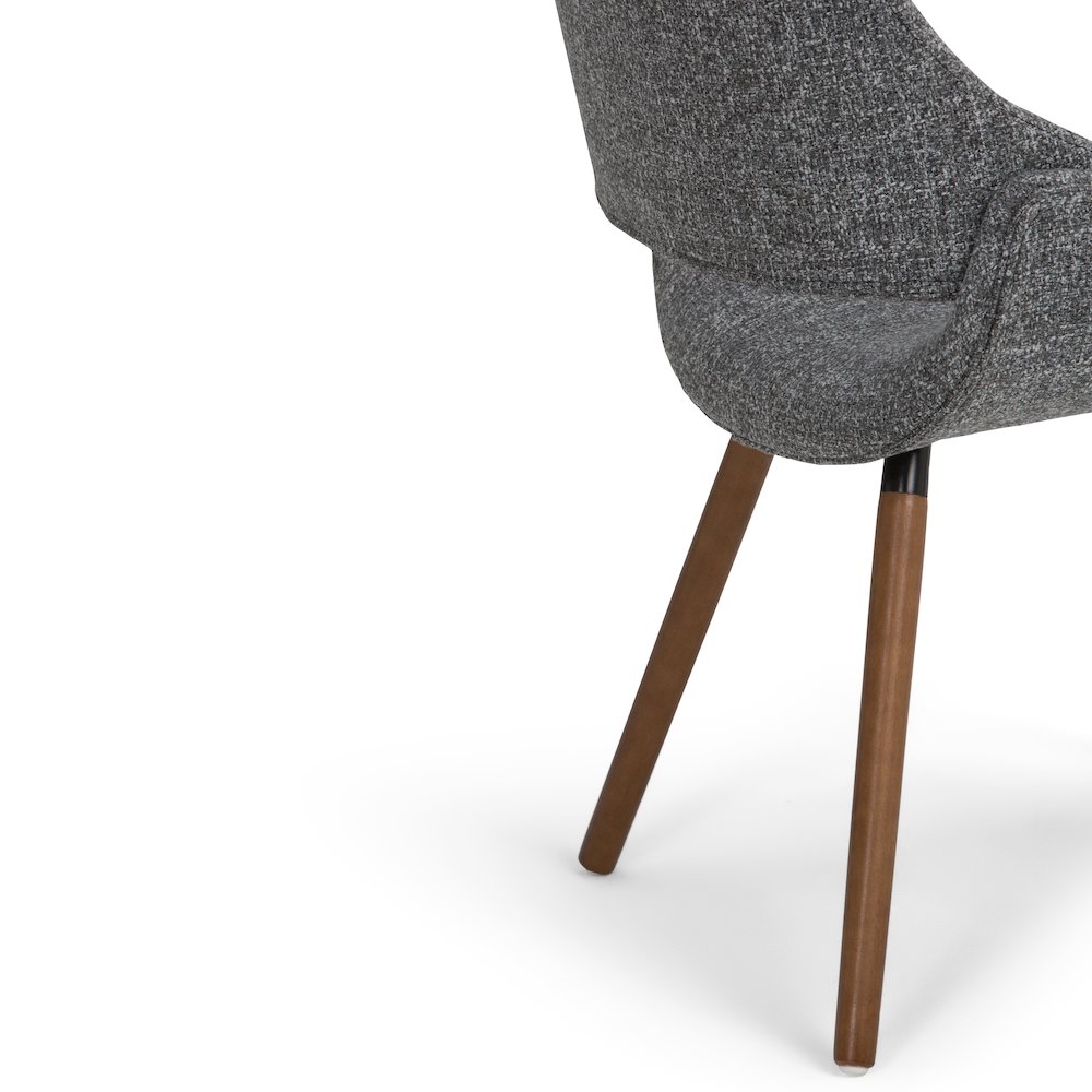Malden Bentwood Dining Chair In Grey Woven Fabric. Picture 4