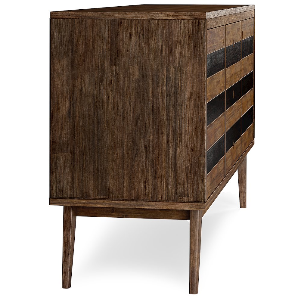 Clarkson Solid Acacia Wood Sideboard Buffet In Rustic Natural Aged Brown. Picture 3