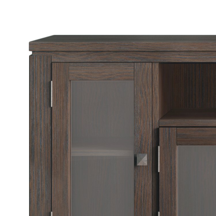 72 Inch Wide Tv Media Stand In Farmhouse Brown For Tvs Up To 80 Inches. Picture 2