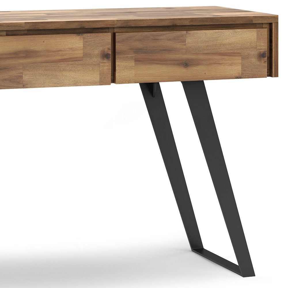 Lowry Solid Acacia Wood Console Sofa Table In Distressed Golden Wheat. Picture 3