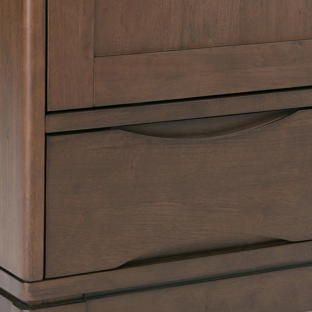 Harper Solid Wood 48 inch Storage Cabinet in Walnut Brown (Set of 2). Picture 6