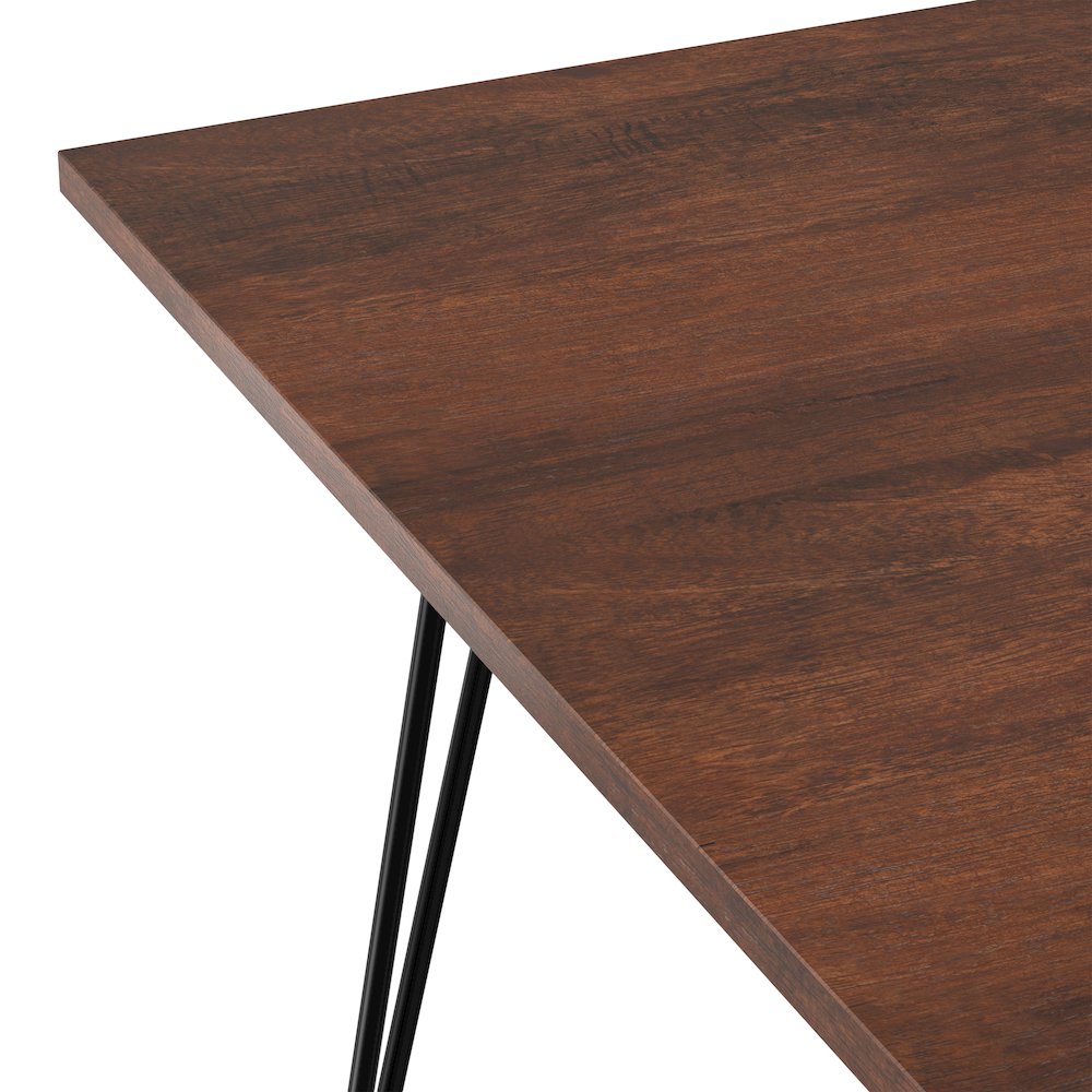 Hunter Solid Mango Wood Dining Table In Umber Brown. Picture 8