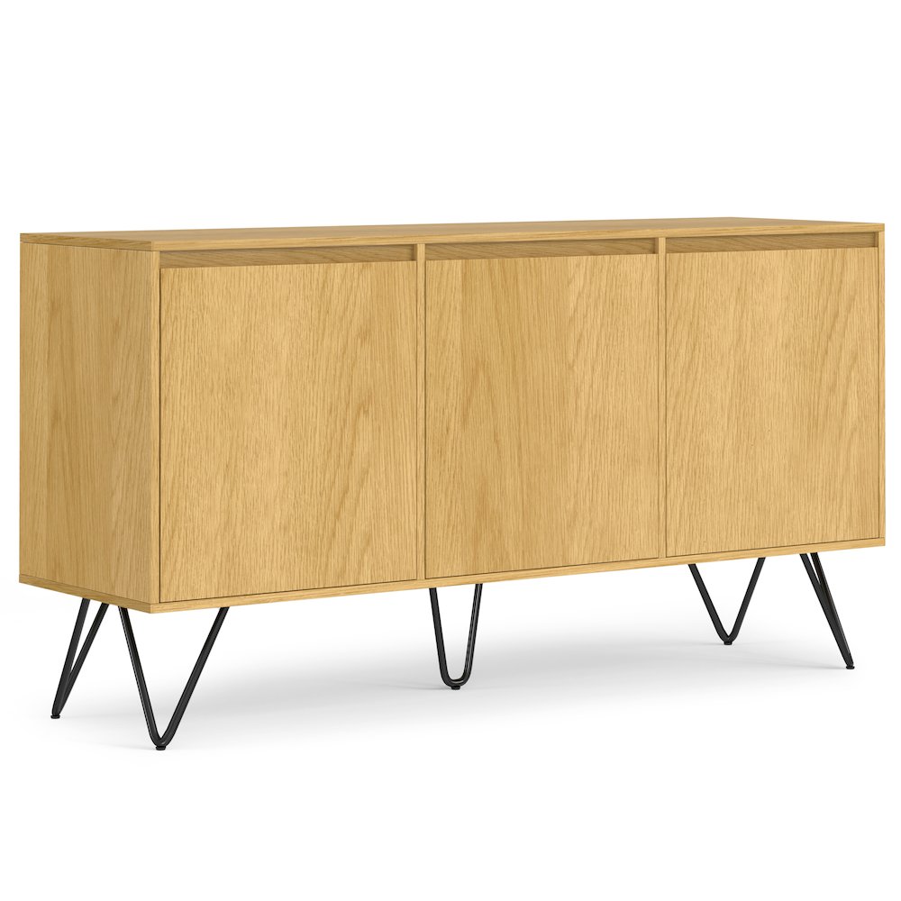 Hunter 3 Door Sideboard Buffet In Oak Veneer. Picture 1