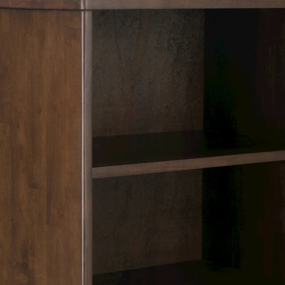 Harper 24 Inch Solid Wood 4 Shelf Bookcase In Walnut Brown (Set Of 2). Picture 5
