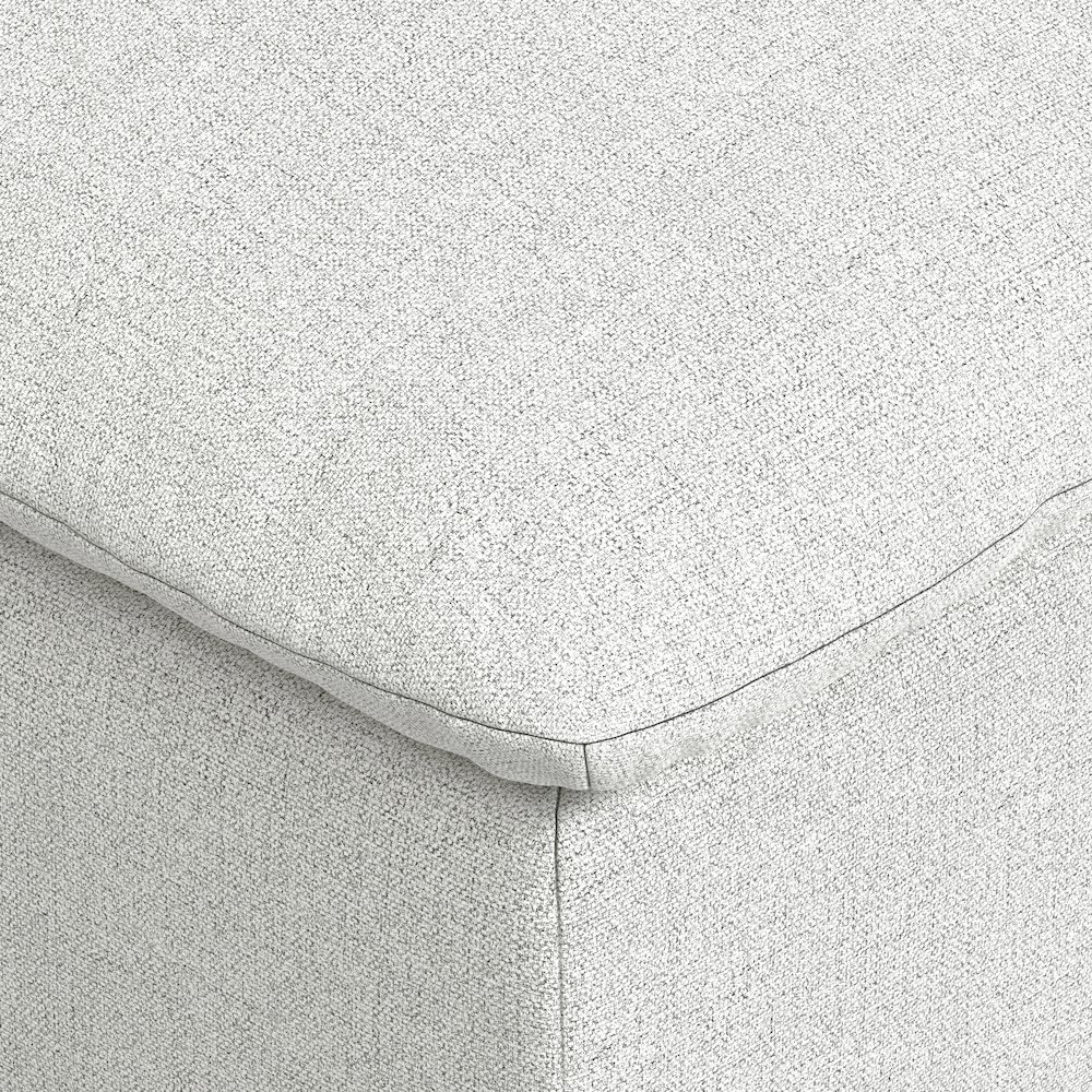Jasmine Ottoman In Velvety Chenille Performance Fabric. Picture 4