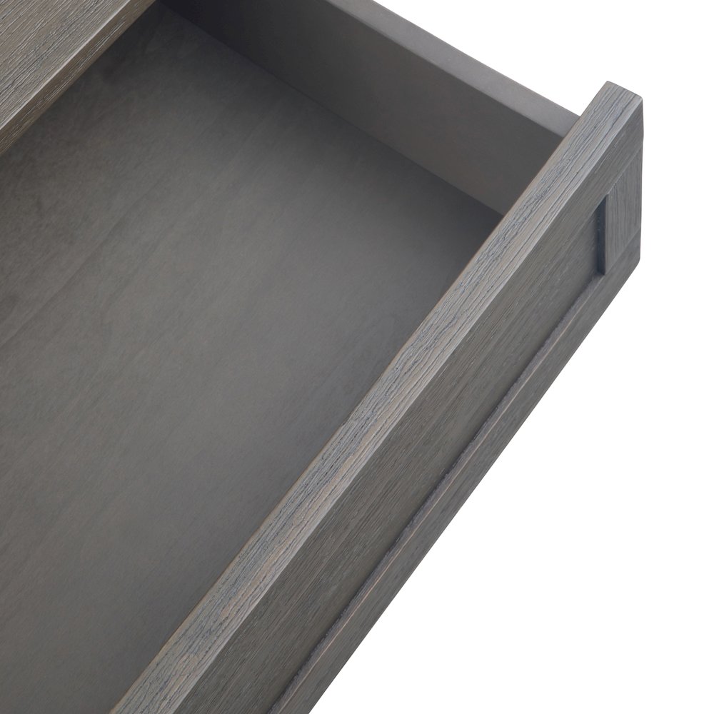 Monroe Solid Acacia Wood Square Coffee Table In Farmhouse Grey. Picture 3