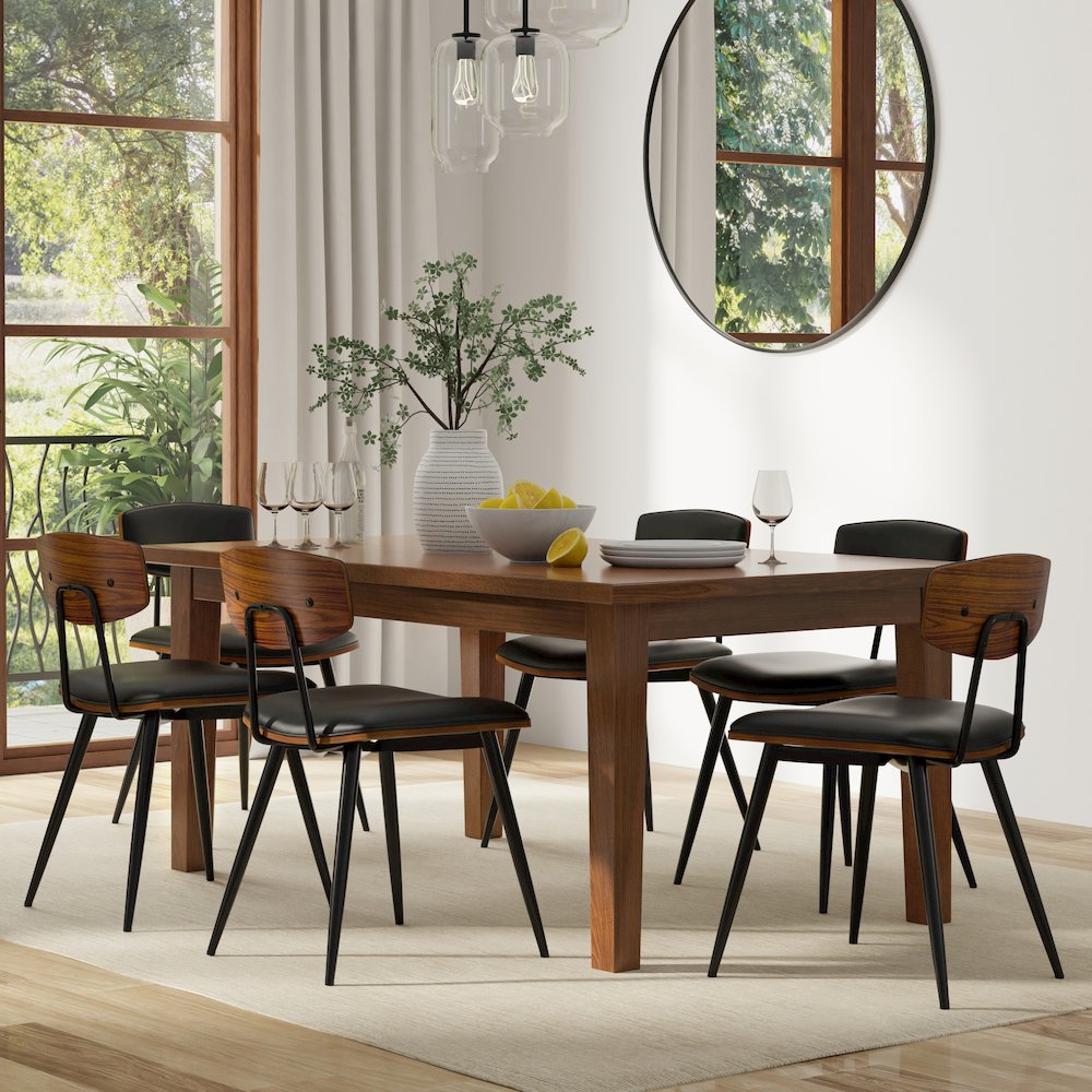 Eastwood Rectangle Dining Table In Walnut. Picture 4