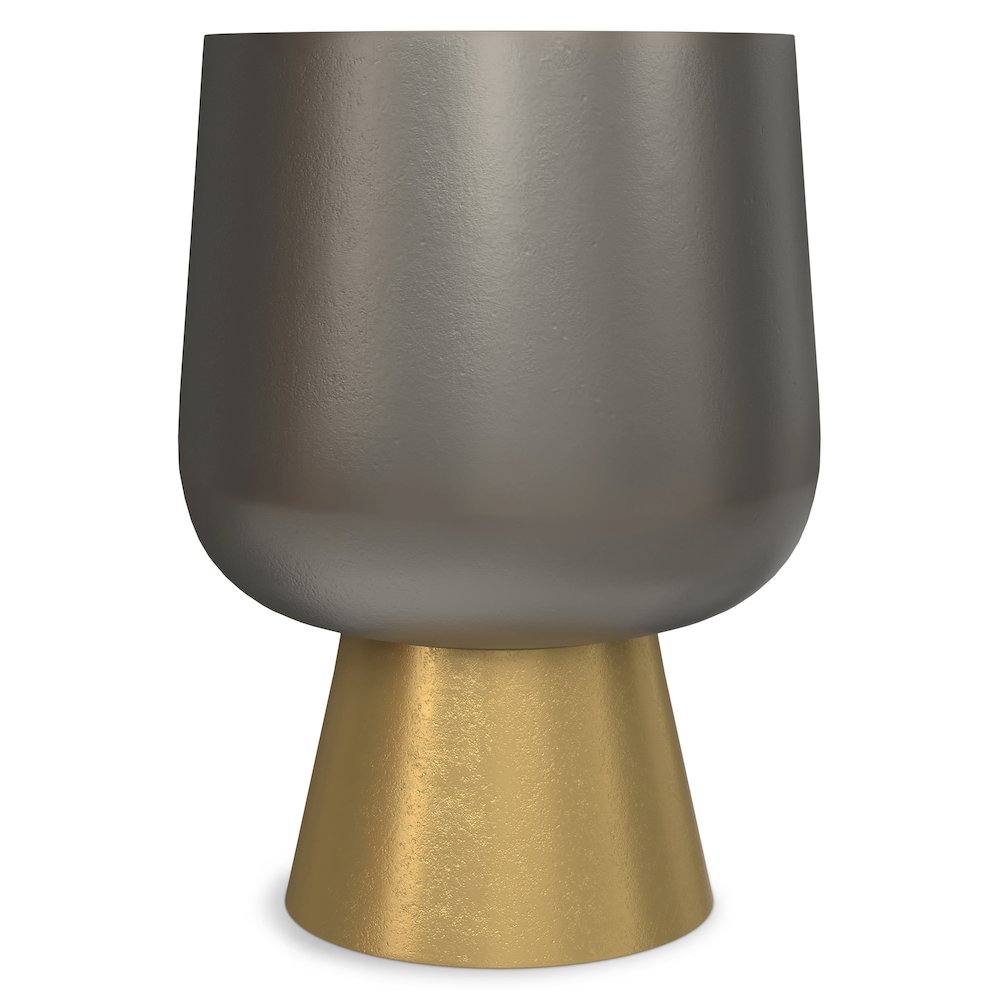 Anthony Cast Aluminum Side Table in Antique Bronze/Antique Brass. Picture 3