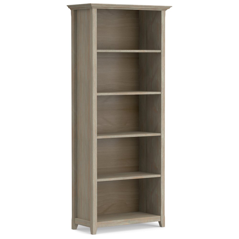 54 inch Wide Desk with 30 inch Wide Bookcase in Distressed Grey (Set of 2). Picture 3