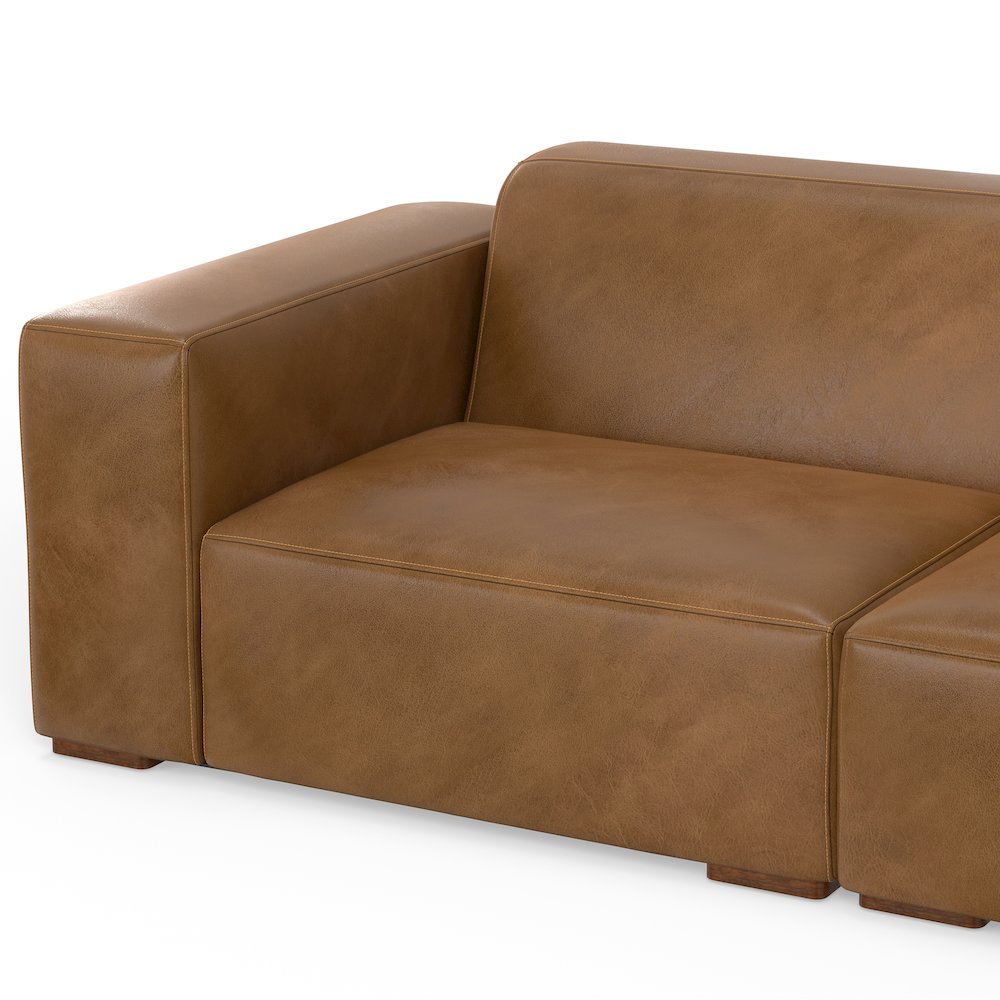 Rex 3-Seater Modular Sofa In Genuine Leather. Picture 4