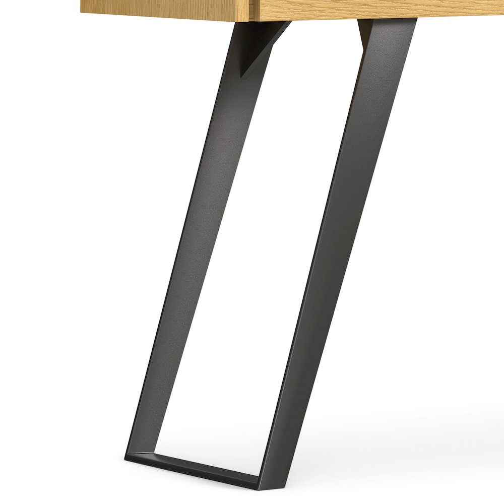 Lowry Console Sofa Table In Oak Veneer. Picture 4