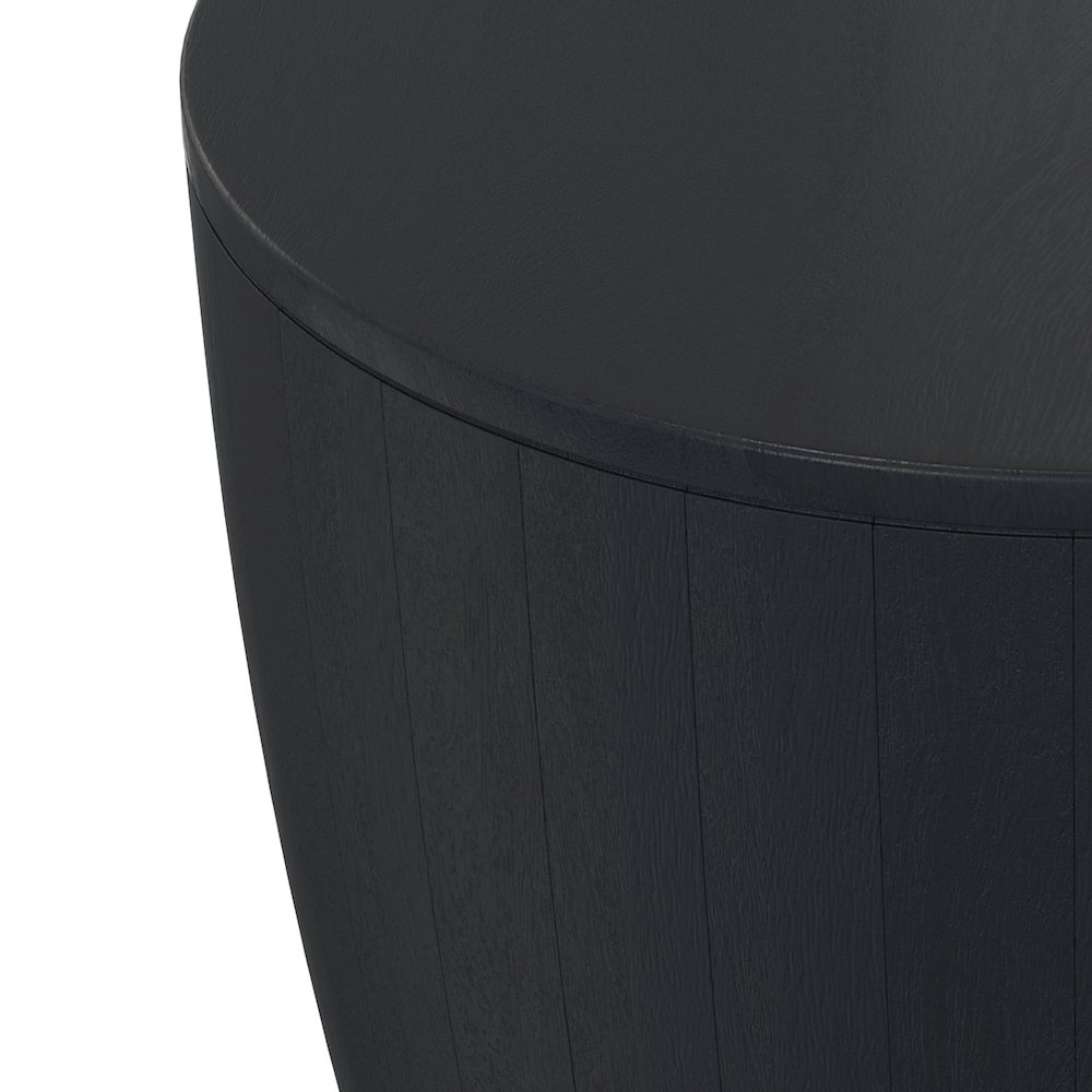 Elmbrook 21 inch Wide Solid Mango Modern End Table in Black, Assembled. Picture 4
