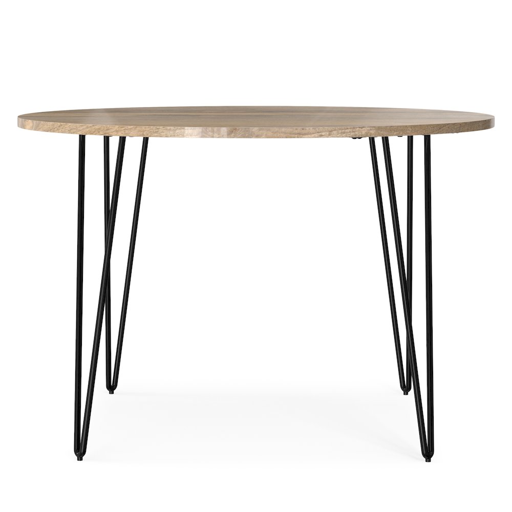 Hunter Solid Mango Wood 45 Inch Round Dining Table In Natural. Picture 5