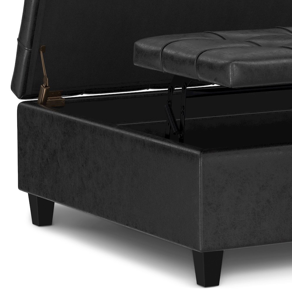40 inch Wide Square Large Coffee Table Storage Ottoman. Picture 5