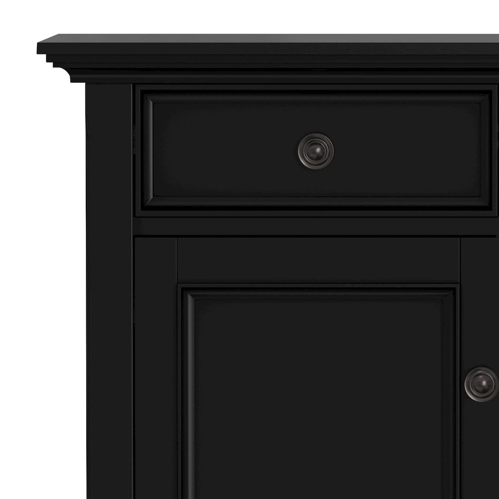 Amherst 36 inch Wide Solid Wood Transitional Storage Cabinet in Black. Picture 5