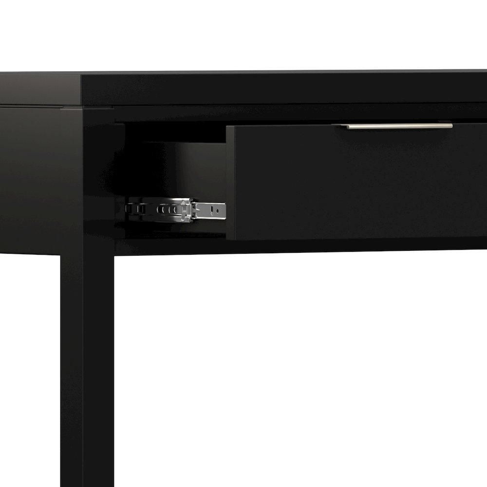 Hollander 60 inch Wide Solid Wood Contemporary Console Table in Black. Picture 3